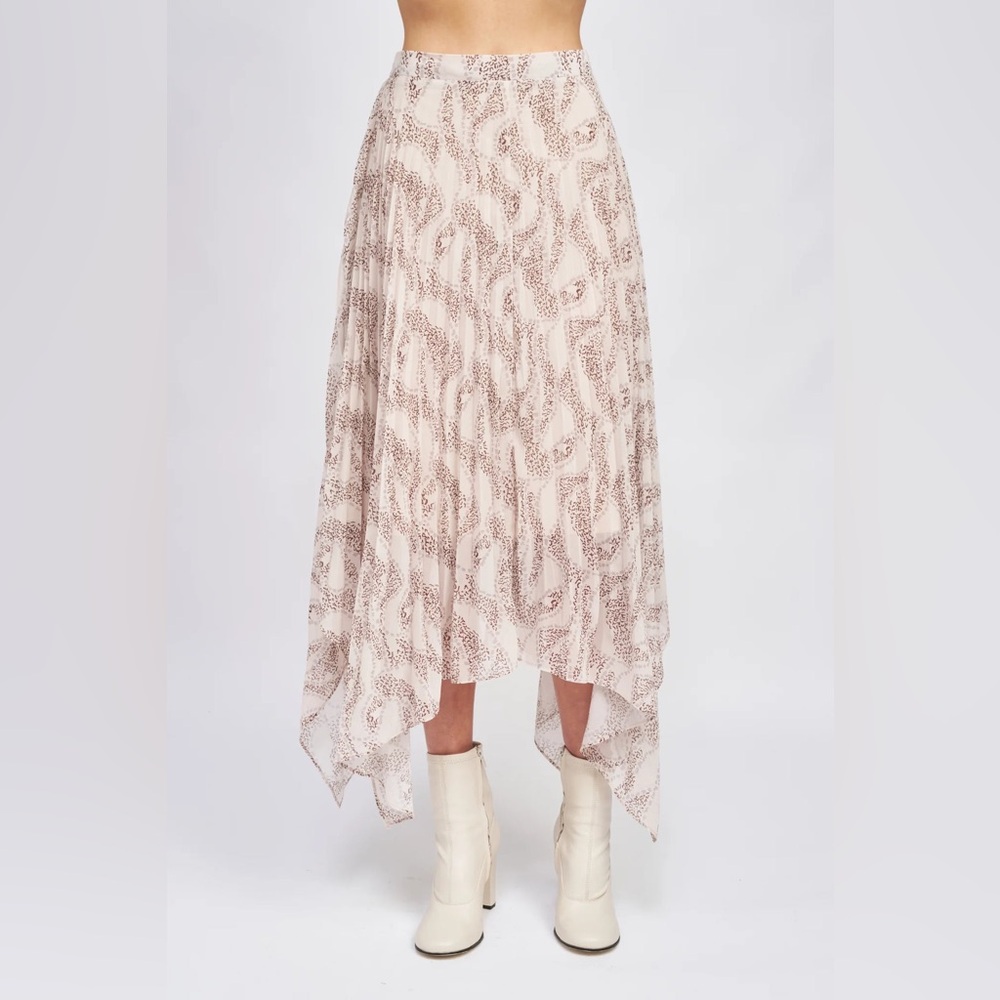 En Saison Ever Midi Skirt Oat Print